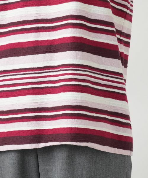 Leilian / レリアン カットソー | マルチボーダーカットソー | 詳細10