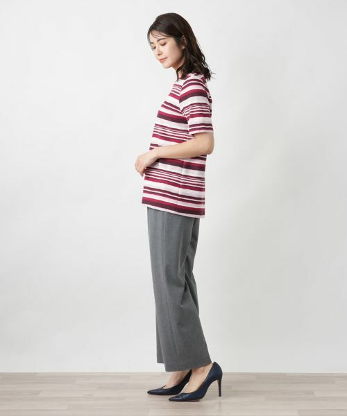 Leilian / レリアン カットソー | マルチボーダーカットソー | 詳細2