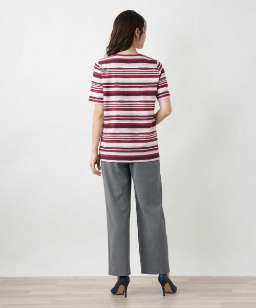 Leilian / レリアン カットソー | マルチボーダーカットソー | 詳細3