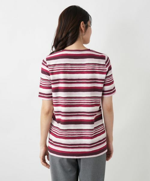 Leilian / レリアン カットソー | マルチボーダーカットソー | 詳細6