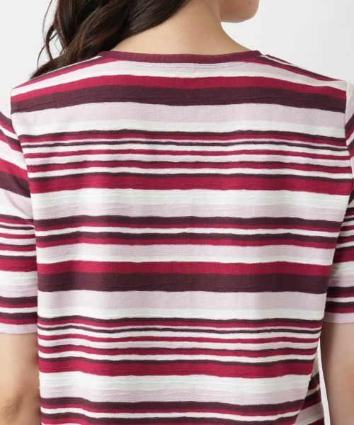 Leilian / レリアン カットソー | マルチボーダーカットソー | 詳細8