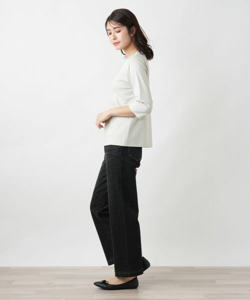 Leilian / レリアン カットソー | 刺繍クルーネックカットソー【Leilian WHITE LABEL】 | 詳細13