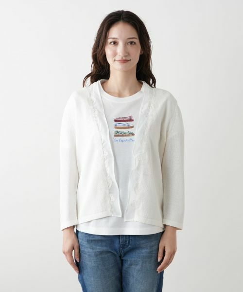 Leilian / レリアン カーディガン・ボレロ | レイヤード風カーディガン【Leilian WHITE LABEL】 | 詳細4