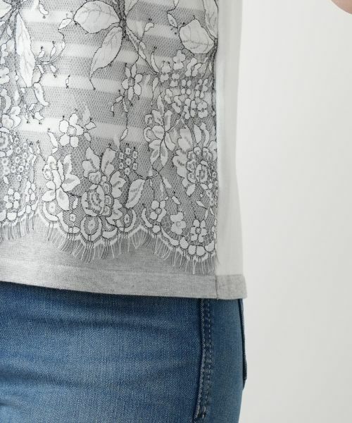 Leilian / レリアン ニット・セーター | フラワー柄切替ニット【Leilian WHITE LABEL】 | 詳細10