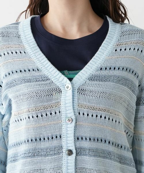 Leilian / レリアン カーディガン・ボレロ | 透かし編みVネックカーディガン【Leilian WHITE LABEL】 | 詳細10