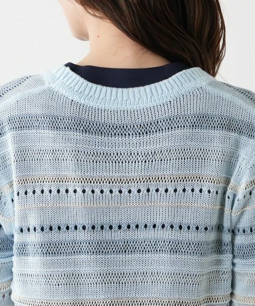 Leilian / レリアン カーディガン・ボレロ | 透かし編みVネックカーディガン【Leilian WHITE LABEL】 | 詳細11