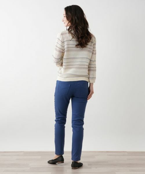 Leilian / レリアン カーディガン・ボレロ | 透かし編みVネックカーディガン【Leilian WHITE LABEL】 | 詳細3