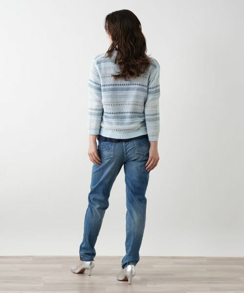 Leilian / レリアン カーディガン・ボレロ | 透かし編みVネックカーディガン【Leilian WHITE LABEL】 | 詳細6