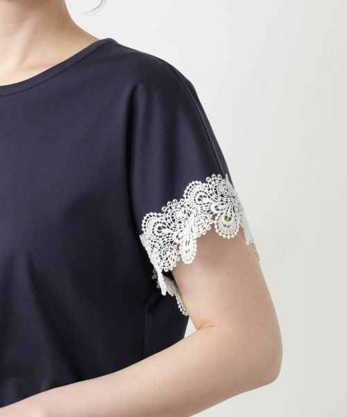 Leilian / レリアン カットソー | レース切替カットソー | 詳細12