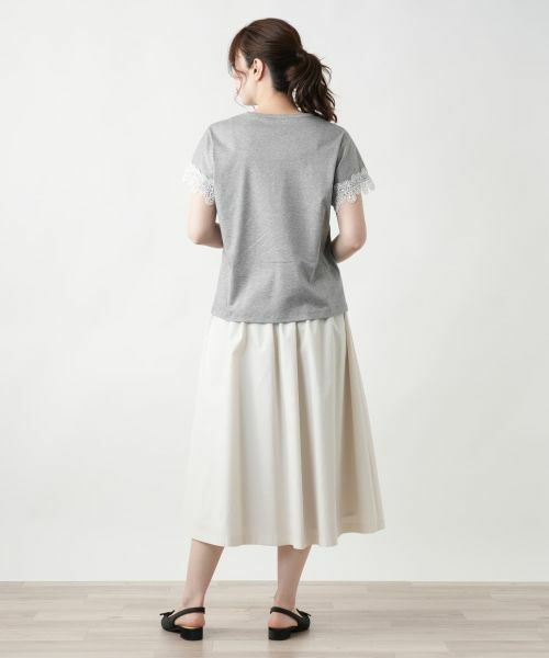 Leilian / レリアン カットソー | レース切替カットソー | 詳細3