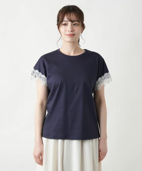 Leilian / レリアン カットソー | レース切替カットソー | 詳細7