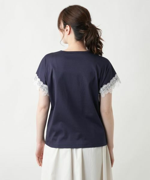 Leilian / レリアン カットソー | レース切替カットソー | 詳細9