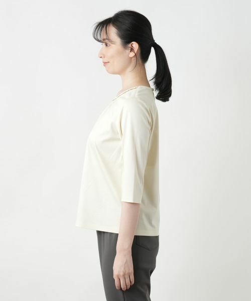 Leilian / レリアン カットソー | スパンコール七分袖カットソー | 詳細11