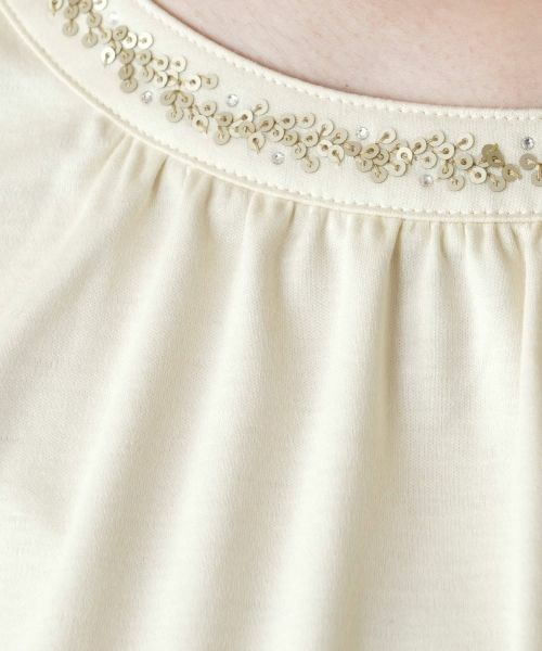 Leilian / レリアン カットソー | スパンコール七分袖カットソー | 詳細17