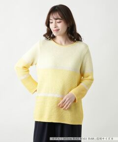 Leilian / レリアン ニット・セーター | 配色クルーネックニット