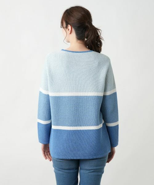 Leilian / レリアン ニット・セーター | 配色クルーネックニット | 詳細12