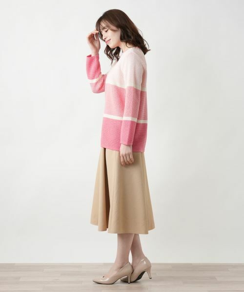 Leilian / レリアン ニット・セーター | 配色クルーネックニット | 詳細2