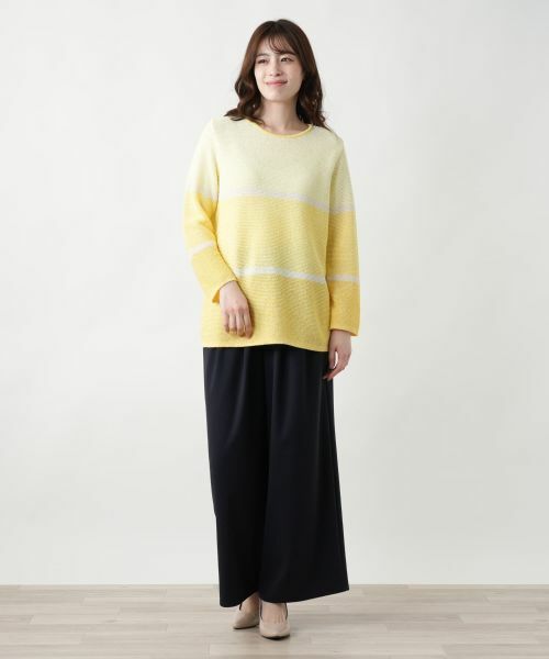 Leilian / レリアン ニット・セーター | 配色クルーネックニット | 詳細4