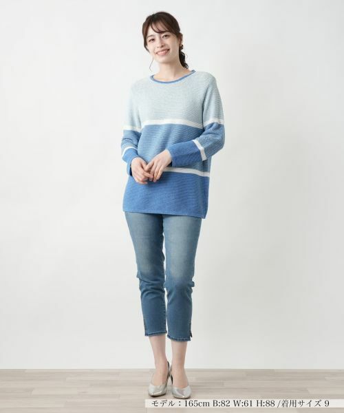 Leilian / レリアン ニット・セーター | 配色クルーネックニット | 詳細7