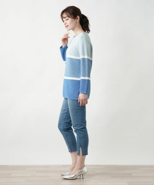 Leilian / レリアン ニット・セーター | 配色クルーネックニット | 詳細8