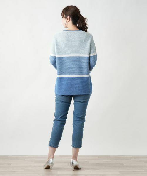 Leilian / レリアン ニット・セーター | 配色クルーネックニット | 詳細9
