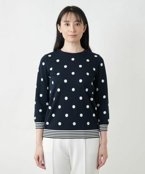 Leilian / レリアン ニット・セーター | ドットクルーネックニット | 詳細7