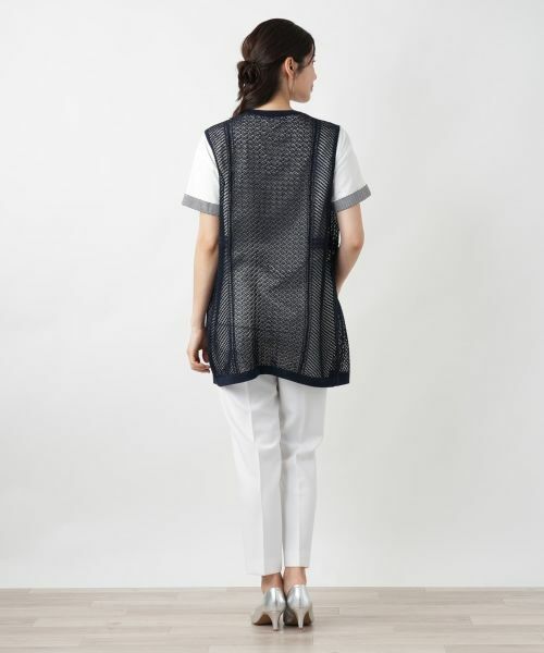 Leilian / レリアン テーラードジャケット | ロングニットベスト | 詳細3