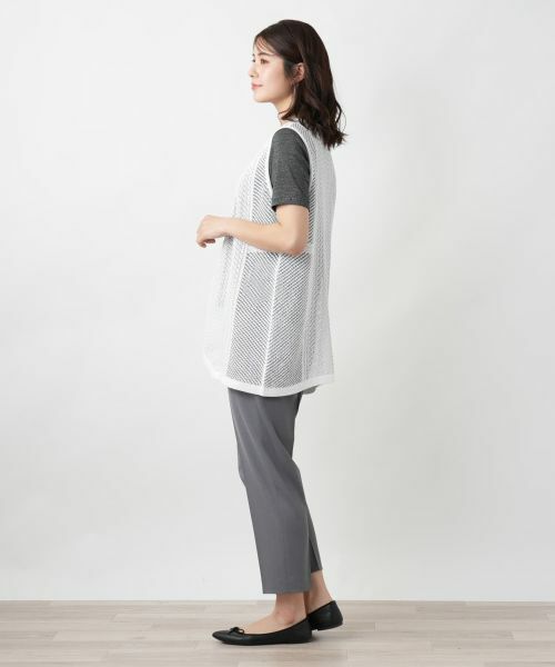 Leilian / レリアン テーラードジャケット | ロングニットベスト | 詳細5