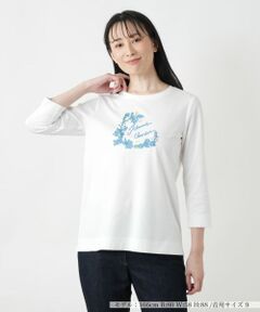 Leilian / レリアン Tシャツ | 刺繍クルーネックTシャツ