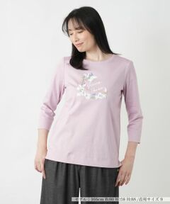Leilian / レリアン Tシャツ | 刺繍クルーネックTシャツ