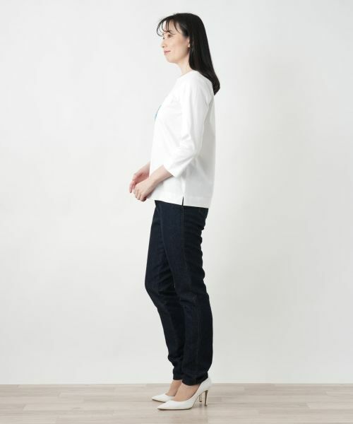 Leilian / レリアン Tシャツ | 刺繍クルーネックTシャツ | 詳細6