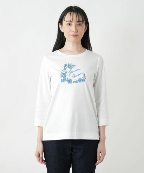 Leilian / レリアン Tシャツ | 刺繍クルーネックTシャツ | 詳細8
