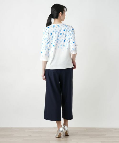 Leilian / レリアン Tシャツ | プリントクルーネックTシャツ | 詳細3