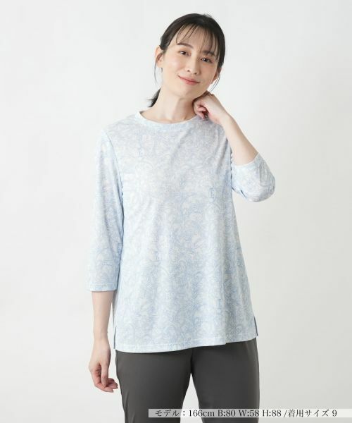 Leilian/レリアン ペイズリーカットソー アイボリー 9(M)