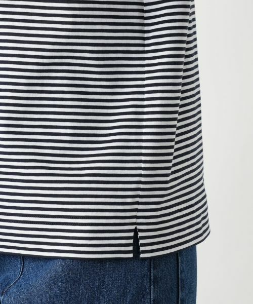 Leilian / レリアン Tシャツ | ボーダークルーネックカットソー | 詳細11