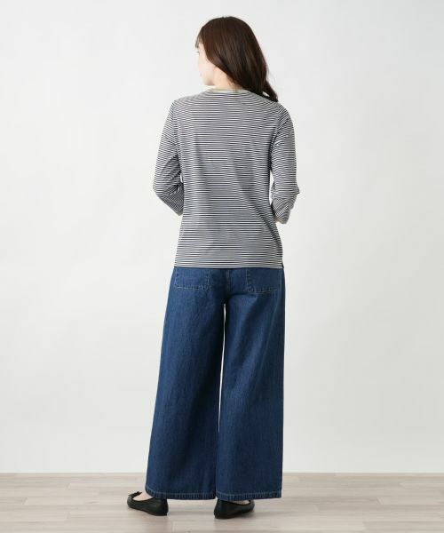 Leilian / レリアン Tシャツ | ボーダークルーネックカットソー | 詳細3