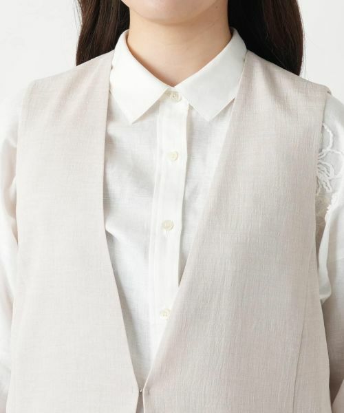 Leilian / レリアン テーラードジャケット | Vネックベスト | 詳細10