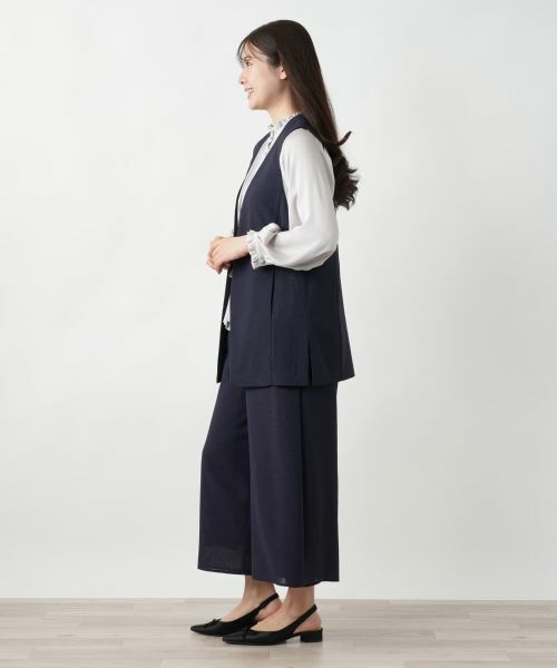 Leilian / レリアン テーラードジャケット | Vネックベスト | 詳細2