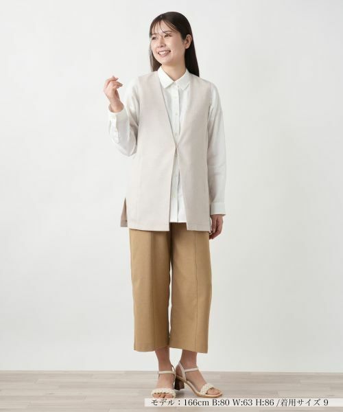 Leilian / レリアン テーラードジャケット | Vネックベスト | 詳細4