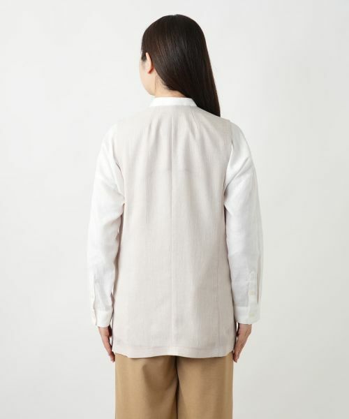 Leilian / レリアン テーラードジャケット | Vネックベスト | 詳細9