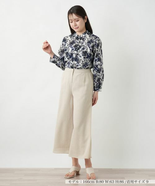 新品【Leilian レリアン】ツイード ガウチョパンツ ワイドパンツ 17＋ ストライプワイドパンツ|レリアン | レリアン公式オンラインストア