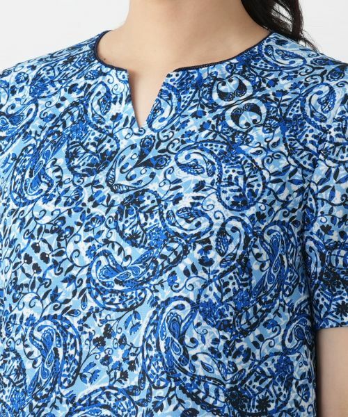 Leilian / レリアン ドレス | ペイズリーキーネックワンピース | 詳細10