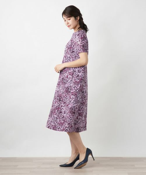 Leilian / レリアン ドレス | ペイズリーキーネックワンピース | 詳細2