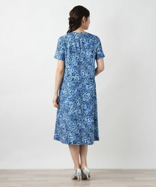 Leilian / レリアン ドレス | ペイズリーキーネックワンピース | 詳細6