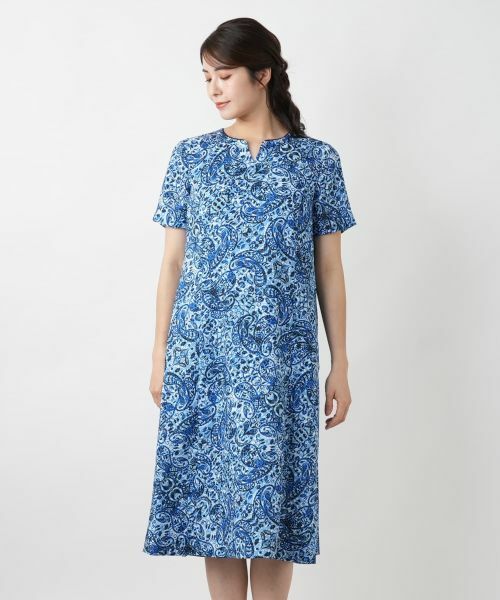 Leilian / レリアン ドレス | ペイズリーキーネックワンピース | 詳細7
