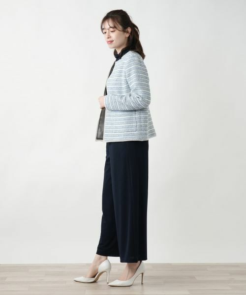 Leilian / レリアン テーラードジャケット | ノーカラーニットジャケット | 詳細2