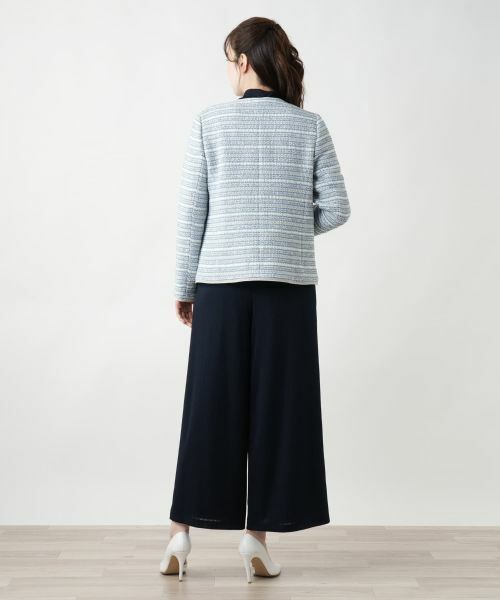 Leilian / レリアン テーラードジャケット | ノーカラーニットジャケット | 詳細3