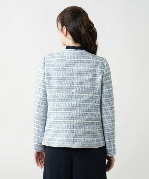 Leilian / レリアン テーラードジャケット | ノーカラーニットジャケット | 詳細6