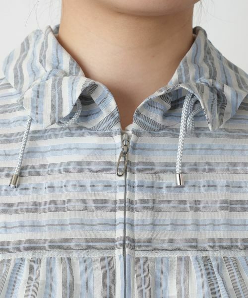 Leilian / レリアン テーラードジャケット | ストライプジップブルゾン | 詳細13