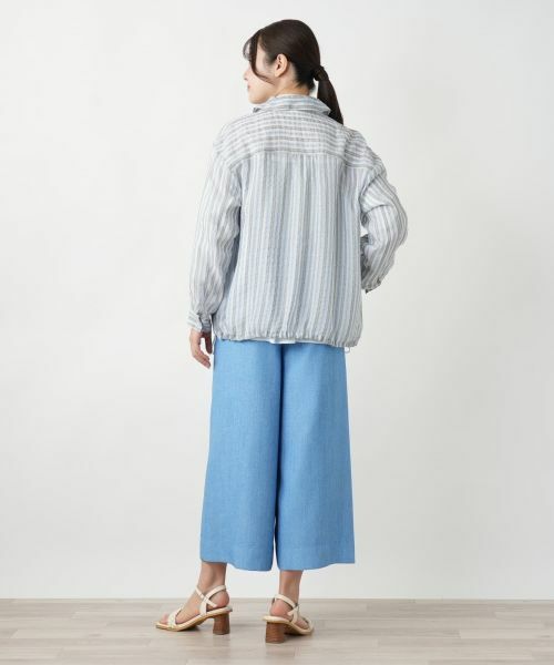 Leilian / レリアン テーラードジャケット | ストライプジップブルゾン | 詳細3